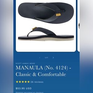 Scott Men's Black Flip Flops *Never worn*